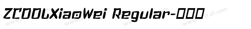 ZC00LXiaoWei Regular字体转换